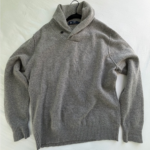 J. Crew Other - J.Crew Men’s Large Gray 100% Lambswool Turtleneck Sweater Pullover